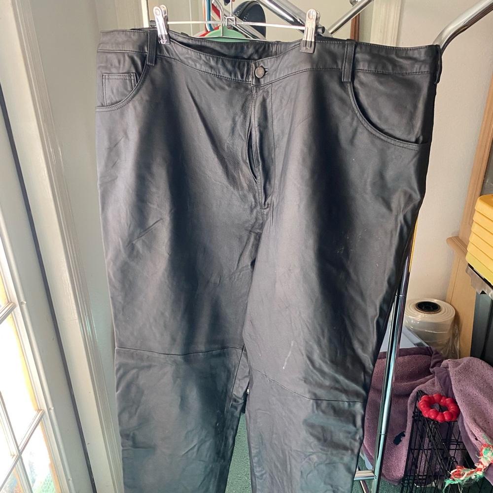 KS Black Leather Pants